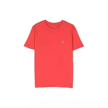 Polo Ralph Lauren футболка детская с круглым вырезом однотонная вышитая эмблема короткий рукав детские топы красный 323832904-147 L