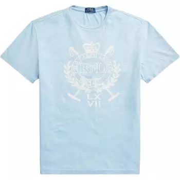 Polo Ralph Lauren Футболка мужская с коротким рукавом и круглым вырезом, свободного кроя, с принтом букв, синяя MNPOTSH1N820777-400 XXL
