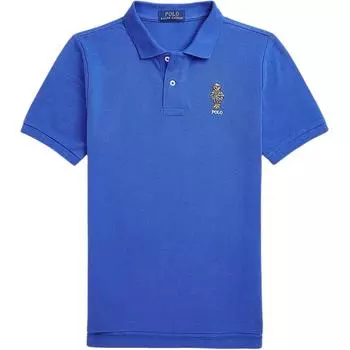 Polo Ralph Lauren Футболка поло с логотипом-буквой, с коротким рукавом, детская, топы, синяя 323952585-002 XL