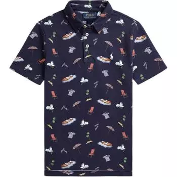 Polo Ralph Lauren Футболка поло Ss25 С принтом Воротник поло Короткий рукав Разноцветный Детский Детский топ CWPOKNIY8021398-999 S
