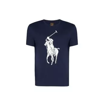 Polo Ralph Lauren Футболка с коротким рукавом и принтом поло Мужские топы Синий 710796092-003 S