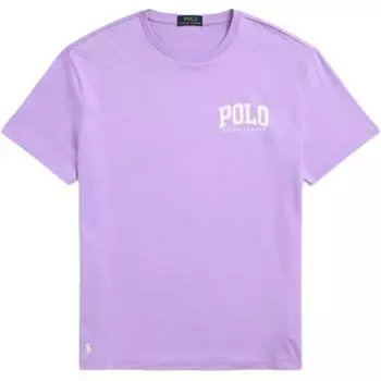 Polo Ralph Lauren Футболка с круглым вырезом, однотонная, с коротким рукавом, мужская, топы, светло-лиловый, MNPOTSH1N822726-500 XS