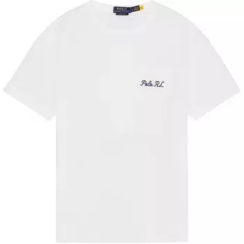 Polo Ralph Lauren Футболка с круглым вырезом, принтом и коротким рукавом, мужские топы, белая 710963816-001 M