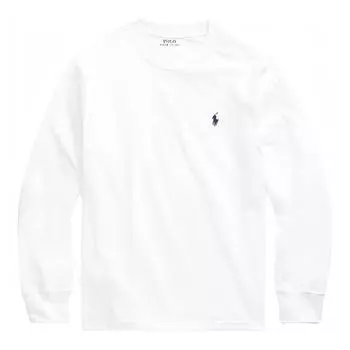 Polo Ralph Lauren футболка Ss23 однотонный круглый вырез повседневный пуловер с длинным рукавом женские топы белый 323618711-001 M