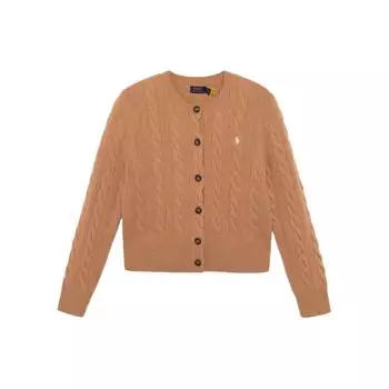 Polo Ralph Lauren FW21 Кардиган толстой вязки Женский свитер Коричневый 211801493-008 XS