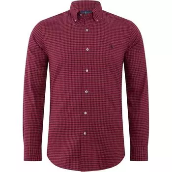 Polo Ralph Lauren FW21 Клетчатая рубашка с длинным рукавом на пуговицах Мужские рубашки Красный 710769717-004 S
