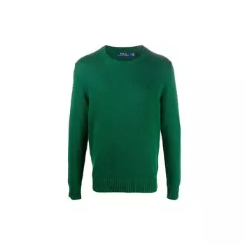 Polo Ralph Lauren FW21 круглый вырез с логотипом длинный рукав свитер мужской свитер зеленый 710810846-003 S
