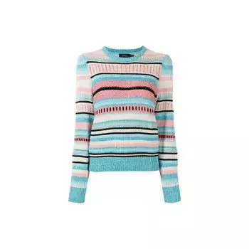 Polo Ralph Lauren FW21 Полосатый вязаный свитер Женский свитер Многоцветный 211843140-001 XS