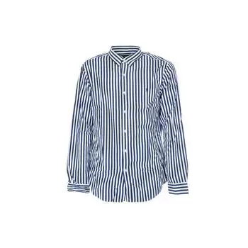Polo Ralph Lauren FW21 Повседневная рубашка в полоску с вышитым логотипом Мужские рубашки синего цвета 710829466-001 XXL