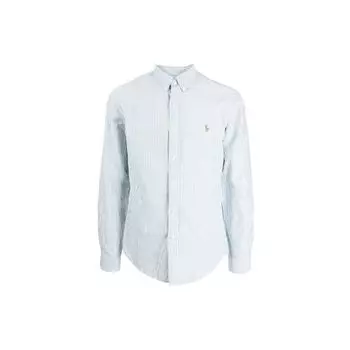 Polo Ralph Lauren FW21 Рубашка Оксфорд с пуговицами спереди Мужские рубашки Синий 710852738-001 S