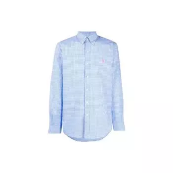 Polo Ralph Lauren FW21 Вышитый логотип Рубашка в клетку Мужские рубашки Синий 710794610-003 L