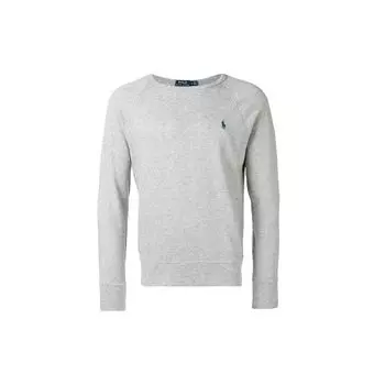 Polo Ralph Lauren FW21 Вышитый логотип с длинным рукавом Толстовка мужская серая 710644952-023 S