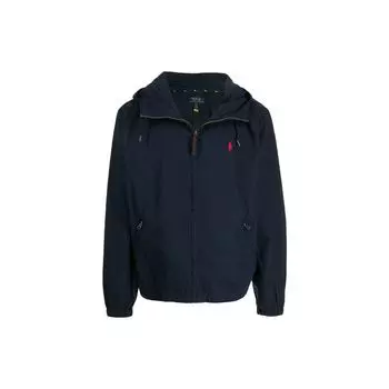 Polo Ralph Lauren FW21 Вышитый логотип Softshell Ткань Куртка с капюшоном Мужские куртки Синий 710832204-001 M