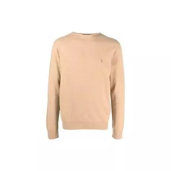 Polo Ralph Lauren FW21 вышитый логотип круглый вырез свитер мужской свитер коричневый 710849451-003 XS