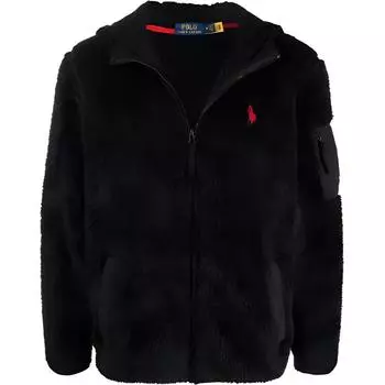 Polo Ralph Lauren FW21 вышитый логотип однотонная куртка с капюшоном мужские куртки черные 710852514-002 XXL
