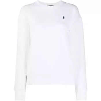 Polo Ralph Lauren FW21 вышитый логотип однотонный пуловер свитшот женский свитшот белый 211794395-002 M
