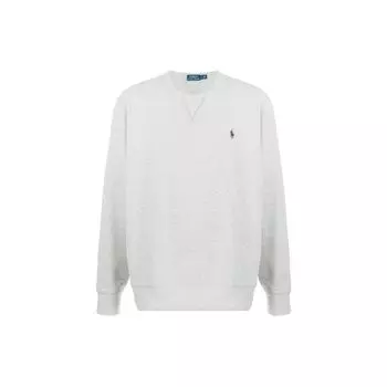 Polo Ralph Lauren FW21 вышитый логотип однотонный круглый вырез длинный свитер мужской свитер серый 710766772-004 S