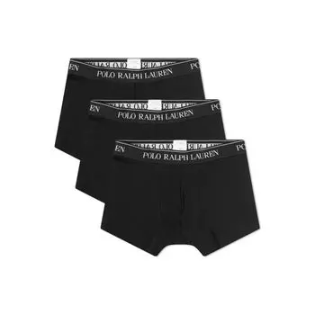 Polo Ralph Lauren FW22 Буквенный логотип Жаккардовые трусы-боксеры с поясом 3 пары Мужское нижнее белье Черный 714835885-002 XXL