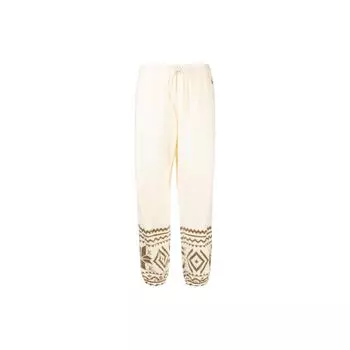 Polo Ralph Lauren FW22 Fair Isle Print Cuffs Sweatpants Womens низ Light-Beige 211882338-001 L