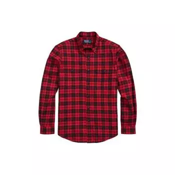 Polo Ralph Lauren FW22 клетчатая твиловая рубашка с длинным рукавом мужские рубашки многоцветные MNPOWOV16822610-999 XL