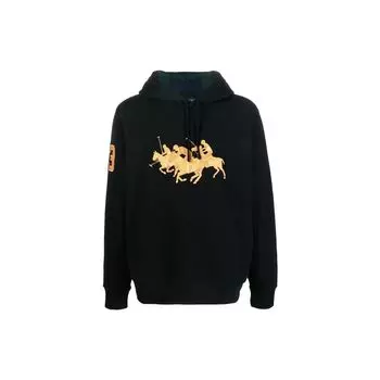 Polo Ralph Lauren FW22 Куртка с капюшоном и длинными рукавами с принтом логотипа Мужские куртки Черные 710880189-001 M