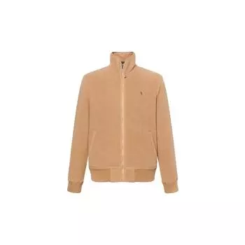 Polo Ralph Lauren FW22 однотонная флисовая куртка с вышивкой в виде маленького пони, мужская куртка коричневого цвета 710880880-001 S