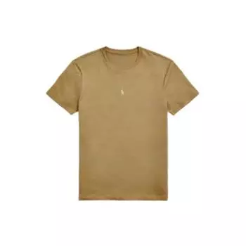 Polo Ralph Lauren FW22 однотонная футболка с круглым вырезом и коротким рукавом, мужские топы, коричневый желтый MNPOTSH1N821527-250 M