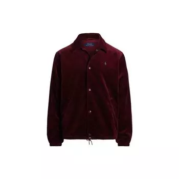 Polo Ralph Lauren Fw22 Однотонная однобортная бейсбольная куртка с воротником-стойкой Мужская куртка Красная MNPOOTW16020903-600 L