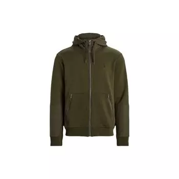 Polo Ralph Lauren FW22 однотонная повседневная толстовка с капюшоном на молнии мужская толстовка зеленая MNPOKNI16822527-301