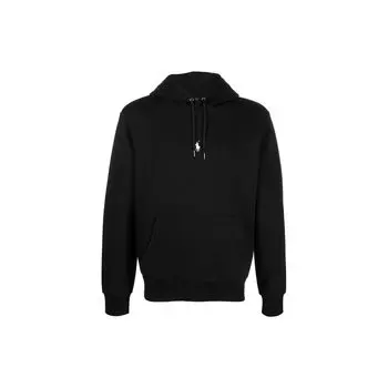 Polo Ralph Lauren FW22 однотонная толстовка с вышитым маленьким пони, мужские толстовки с капюшоном, черные 710881506-005 XL