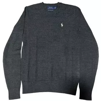 Polo Ralph Lauren FW22 однотонный длинный вязаный свитер женский свитер темно-серый 211685218-004 XS