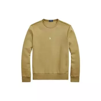 Polo Ralph Lauren FW22 Однотонный повседневный свитшот с круглым вырезом и микрологотипом Мужская толстовка цвета хаки MNPOKNI16822334-250 2XL