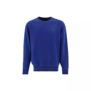 Polo Ralph Lauren FW22 Однотонный свитер с круглым вырезом и длинным рукавом, мужская толстовка, синяя 710766772036HARRISONBLUE S