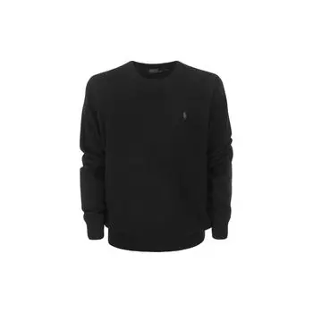 Polo Ralph Lauren FW22 Однотонный вязаный свитер с вышитым логотипом для мужчин, черный 710876714-003 XL