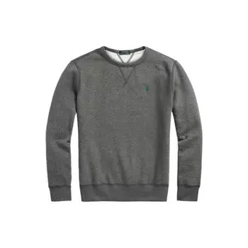 Polo Ralph Lauren FW22 Однотонный вышитый логотип Повседневный свитшот с круглым вырезом Мужская толстовка Серый MNPOKNI16822257-020 XS
