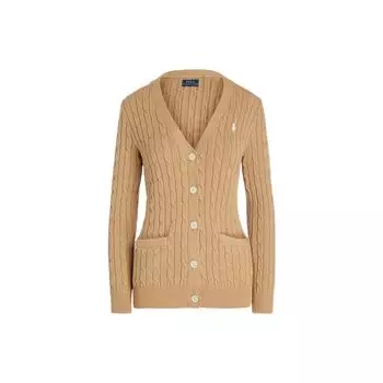 Polo Ralph Lauren FW22 однотонный женский свитер с V-образным вырезом, коричневый WMPOSWENC020172-200 S