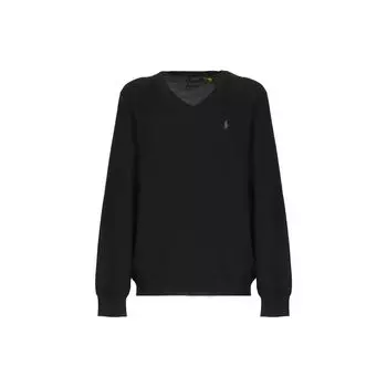 Polo Ralph Lauren FW22 Pony вышитый V-образный вырез свитер мужской свитер черный 710876848-001 L