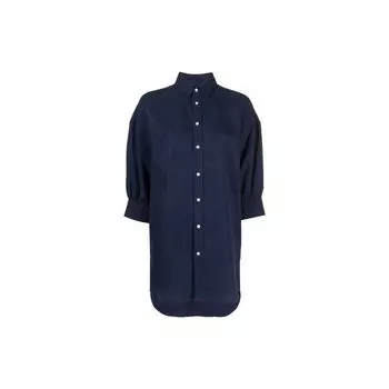 Polo Ralph Lauren FW22 Рубашка средней длины с коротким рукавом Женские рубашки Темно-синие 211876015-002 S