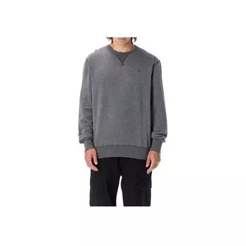 Polo Ralph Lauren FW22 Solid Logo Вышитый круглый вырез Толстовка Мужская Толстовка Серый 710766772-039 XS