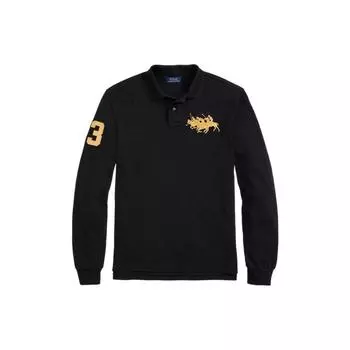Polo Ralph Lauren FW22 вышитый логотип рубашка поло мужские топы черный MNPOKNI16822470-001 S