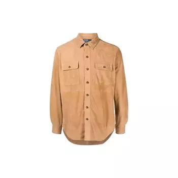 Polo Ralph Lauren FW22 замшевая рубашка с длинным рукавом мужские рубашки бежевый 710858437001БЕЖЕВЫЙ/ХАКИ L
