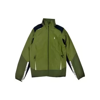 Polo Ralph Lauren FW23 Цветные блоки Маленький Пони Логотип Вышитый Длинный Рукав Куртка Мужские Куртки Зеленый 710843333-001 M