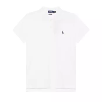 Polo Ralph Lauren FW23 Футболка-поло с принтом логотипа Женская белая 211506471-002 L