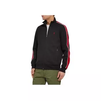 Polo Ralph Lauren FW23 Куртка с вышивкой логотипа Pony, стойкой-воротником и длинными рукавами, мужская куртка, черная 710787746-001 S