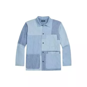 Polo Ralph Lauren FW23 однобортная рубашка с длинным рукавом и карманами Color Block, мужские рубашки, многоцветные 710909876-001 XXL