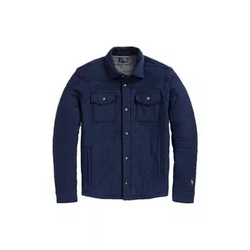 Polo Ralph Lauren FW23 однотонная однобортная куртка с длинным рукавом и воротником мужская куртка темно-синего цвета 710880324-001 XL