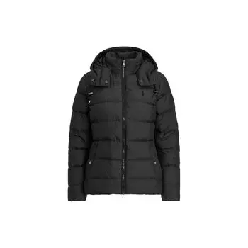 Polo Ralph Lauren FW23 однотонный пуховик с вышитым логотипом и капюшоном женская верхняя одежда черный WMPOOTWN6020150-001 XL