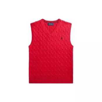 Polo Ralph Lauren FW23 Однотонный жилет крупной вязки с вышивкой логотипа Детские топы CWPOSWEY6820407-600 XL
