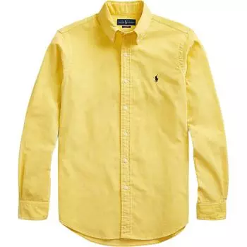 Polo Ralph Lauren FW23 Рубашка с длинным рукавом из вельвета с вышивкой логотипа Pony Мужские рубашки Желтый 710826999-002 L