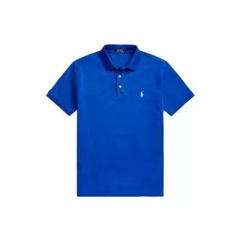 Polo Ralph Lauren FW23 Solid Custom Slim Fit Stretch с коротким рукавом Поло Рубашка мужская топы Синий MNPOKNI1N822461-401 XL